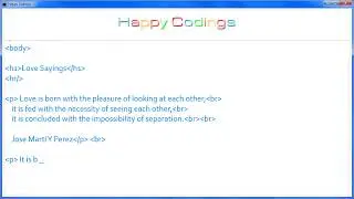 HTML | Paragraphs and line breaks br element