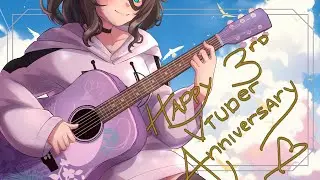 Happy 3rd VTuber Anniversary~! 🍙💕 | Tatsurii |