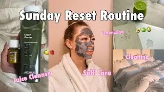 SUNDAY RESET ROUTINE | prep for the week, organizing, self care, working out & cleaning |