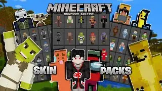 👀4 SKIN PACKS de SHREK, MEMES, NARUTO y más para MINECRAFT PE👀(Bedrock)