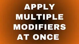 Apply multiple modifiers at once to multiple objects in Blender