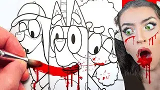 DO NOT WATCH THIS CURSED BLUEY ART VIDEO AT 3AM!! (EVIL: BLUEY, BINGO, BANDIT, CHILI)