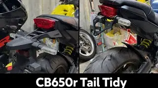 Honda CB650r Tail tidy install... SO much better than the stock one