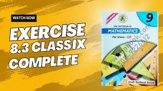 Exercise 8.3 Class 9 Complete Sindh Board | Class IX | Ex 8.3 All Questions | 