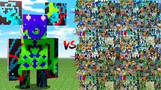 GLITCH WARDEN vs 500 RANDOM MOBS!