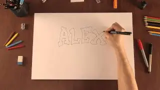 Cómo dibujar nombres con estilo graffiti