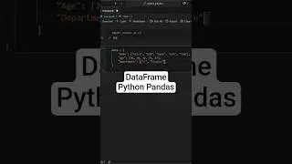 Python Pandas DataFrame in 60 Seconds 