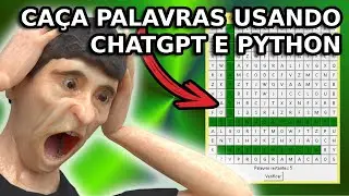 CONSEGUI CRIAR UM GERADOR DE CAÇA PALAVRAS USANDO CHATGPT E PYTHON #ia #artificialintelligence