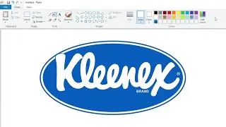 How to draw the Kleenex logo using MS Paint | How to draw on your computer