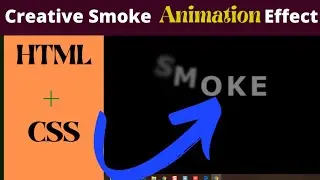 How to design smoke animation effect using HTML and CSS || HTML || CSS || 