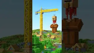 Minecraft - I built a house inside this villager