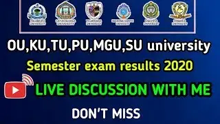ou ku tu pu mgu su university degree Semester exam results live by bhuwantv