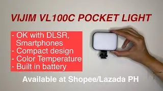 (2024) Mini Pocket Video LED Vijim Ulanzi VL100C | Filming Vlogging Light DSLR Smartphone