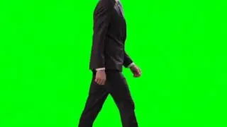 Business man on green screen