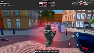 Roblox Arsenal HACKER DESTROYS GAME VIP SERVER Comment Let Me Know If Hes Hacking Or Hes OP