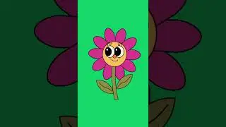 Green Screen cartoon flower 