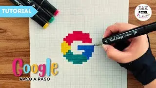 Como pintar el logo de GOOGLE en PIXEL ART – Tutorial paso a paso 