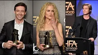 Брэд Питт и Николь Кидман с мужем на Hollywood Film Awards