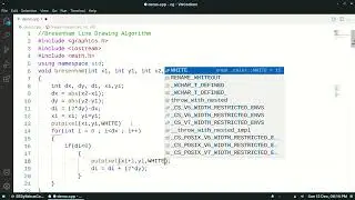 Bresenham's Line Drawing Algorithm - C++