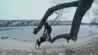 Зимние пейзажи Хортицы под спокойну классическую музыку.