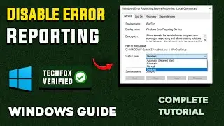 How to Disable Windows Error Reporting - Full Guide