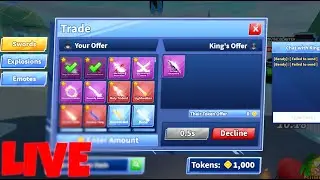 🔴ROBLOX BLADE BALL TRADING w/VIEWERS💸LIVE ROBUX GIVEAWAYS💸
