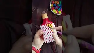 bottle decoration ideas... 😀❤️👍 glass bottle painting idea... bottle craft ideas... 