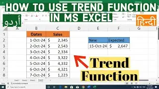 How to Use Trend Function in Ms Excel | Trend Function in Ms Excel