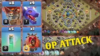 OP ATTACK! BEST TH12 ATTACK STRATEGY! DRAGONS + LOONS + SUPER WIZARD + BLIMP + INVISIVILITY