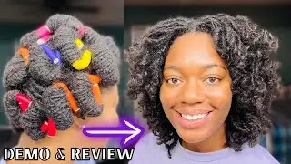 Voluminous Heatless Curls On Microlocs