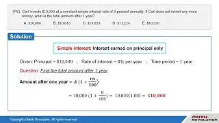 U13. (PS) Simple Interest Rates