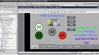TIA Portal:Creative Motor Icon Animation Techniques using Word Bits | HMI Leason-11