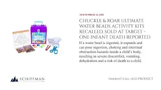 Water Beads Activity Kits Sold at Target Recalled – One Death Reported