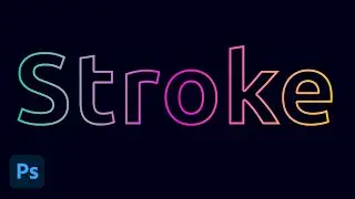 How to create GRADIENT STROKE Effect in Adobe Photoshop 2023 | Design Mentor