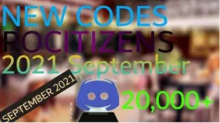 New Codes Rocitizens September 2021