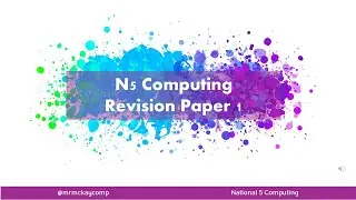 N5 Computing Revision 2024 Q8 Arrays, efficiency