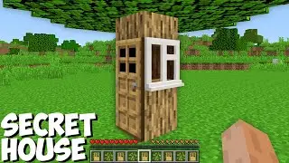 How to BUILD most SECRET HOUSE inside TREE in Minecraft ? TREE BASE !