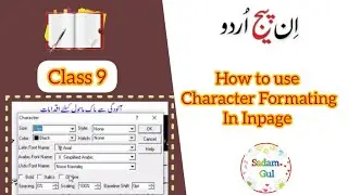 How to use Character Formating in Inpage by Sadamgul