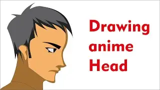 How to draw simple anime head male in coreldraw - Part 2