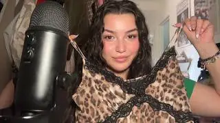 ASMR try on clothing haul ♡ fabric sounds + close whispers 🛍️✨