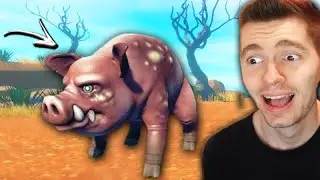 ENCONTREI O PORCO SELVAGEM do RAFT!!! - Raft