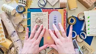 ASMR Scrapbook With Me | Cosmis Spark Theme | Relaxing Stationery Sounds | No Talking