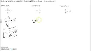 Solving a rational equation that simplifies to linear: Denominator x
