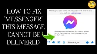 Fix Message sent before this device was added to this conversation This message cannot be delivered