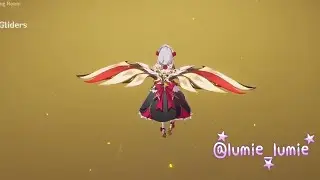 【GENSHIN IMPACT】 Wings of Feasting (Glider from the KFC Event) on Different Characters