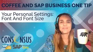 Customize SAP Business one with your personal settings, font and font size.