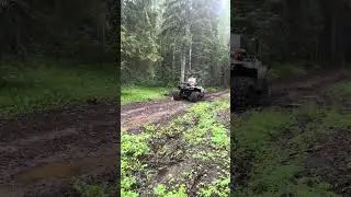 Тест-драйв квадро-вездехода Дозер в лесу 