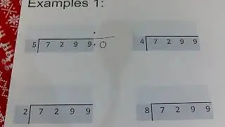 Dividing 4-digit by 1-digit with decimal remainders