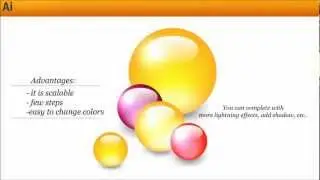 Glossy Ball in Adobe Illustrator - popular subject for beginners {tutorial}