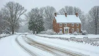 Enchanting Snowy Escape: Gentle Winter Winds, Soft Snowfall & Peaceful Frosty Ambience for Pure